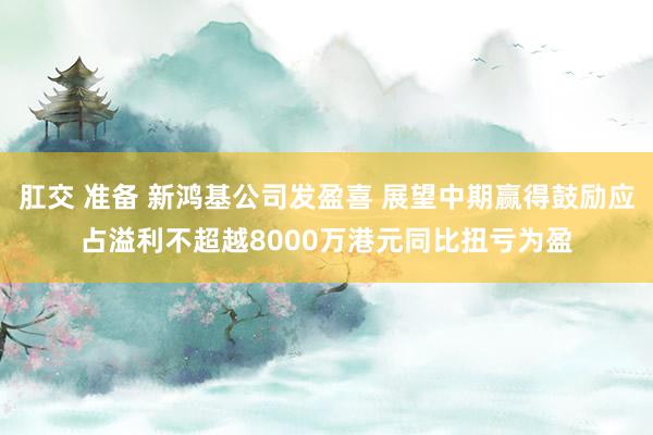 肛交 准备 新鸿基公司发盈喜 展望中期赢得鼓励应占溢利不超越8000万港元同比扭亏为盈