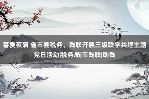 喜爱夜蒲 省市县税务、残联开展三级联学共建主题党日活动|税务局|市残联|助残